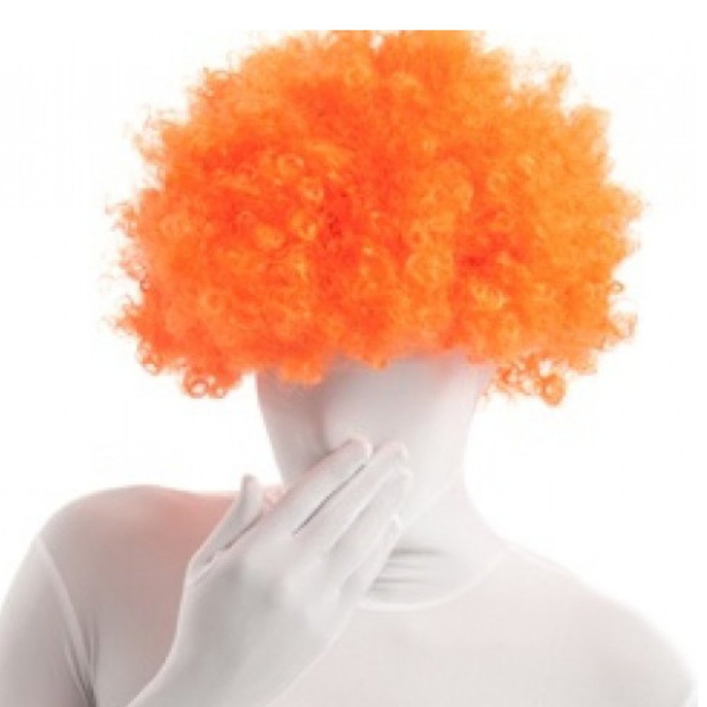 Morphsuits Adult Men/Women Fuzzy Orange Wig Costume NWT